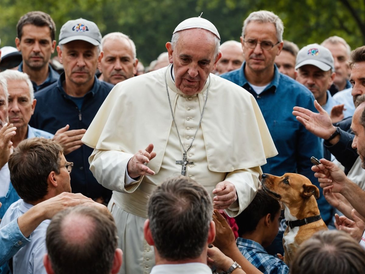 Papa Francisco falando com expressão preocupada